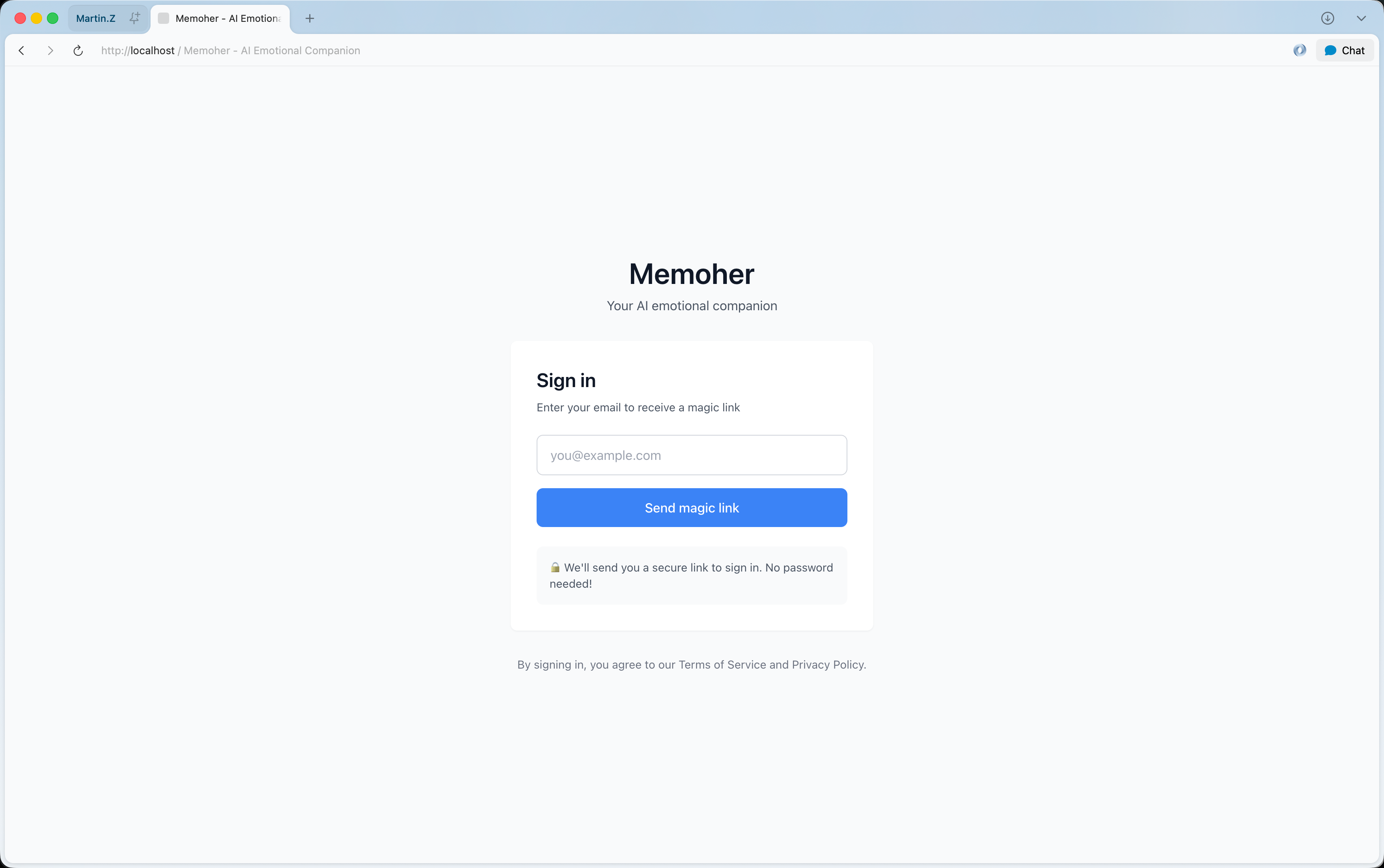 M0 milestone complete: working chat with AI response and database persistence